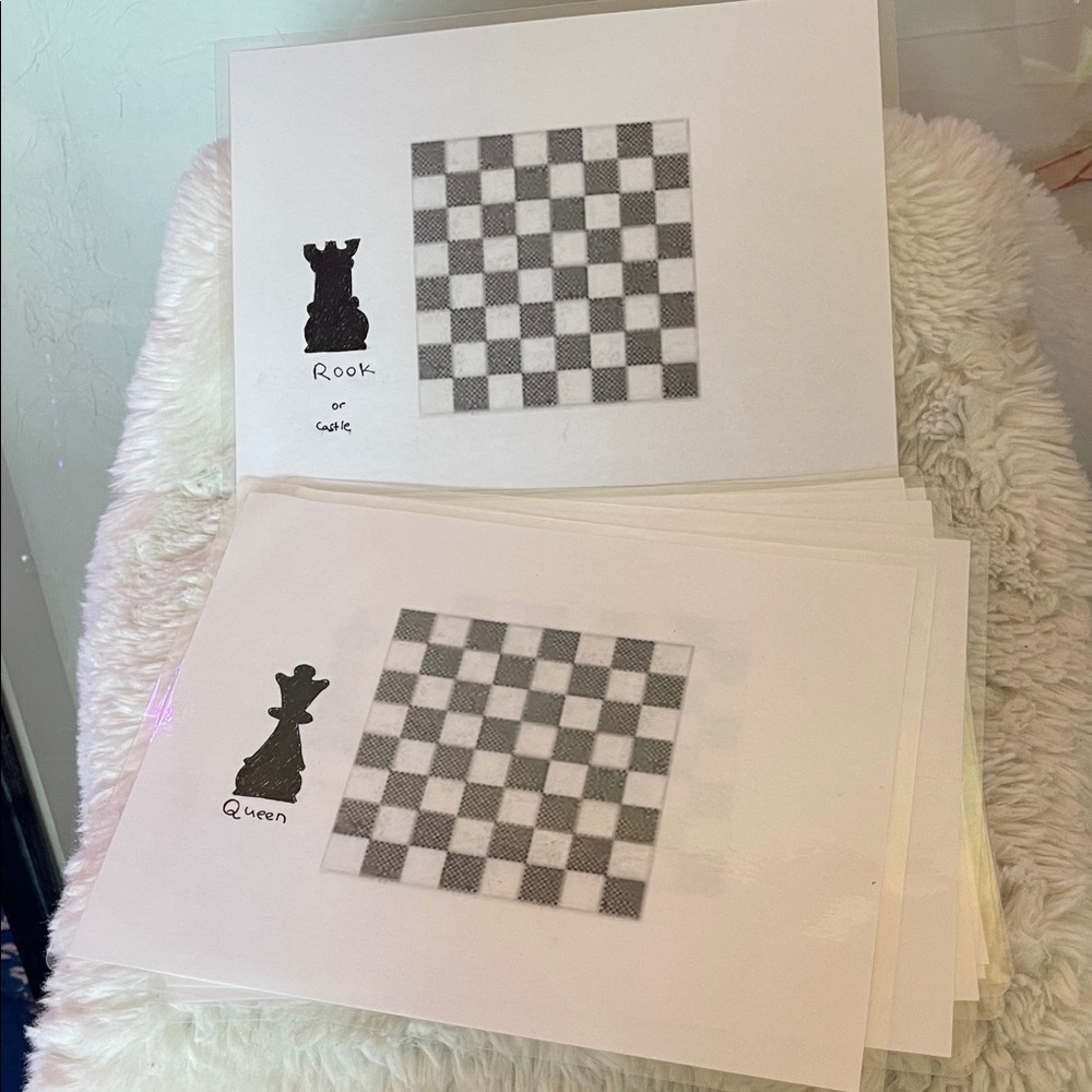 HANSCRAFTED Chess Piece and Board Print Set for beginners by me